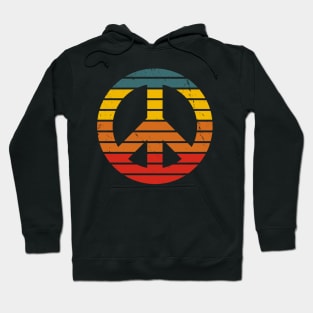 Retro Vintage Hippie Anti-War Peace Sign Hoodie